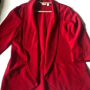 Chico’s Loose Fitting Red Blazer Size 3 (XL)